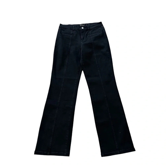 J. McLaughlin Denim - J. McLaughlin Women’s Black Mid-Rise Straight Leg Denim Jeans Size 6 GUC
